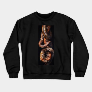 Tentacle of an octopus as an oil painting Crewneck Sweatshirt